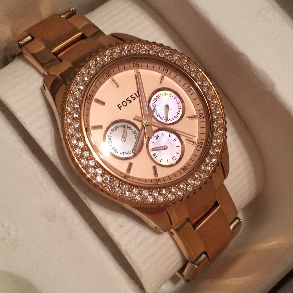 Rose Gold Fossil Watch